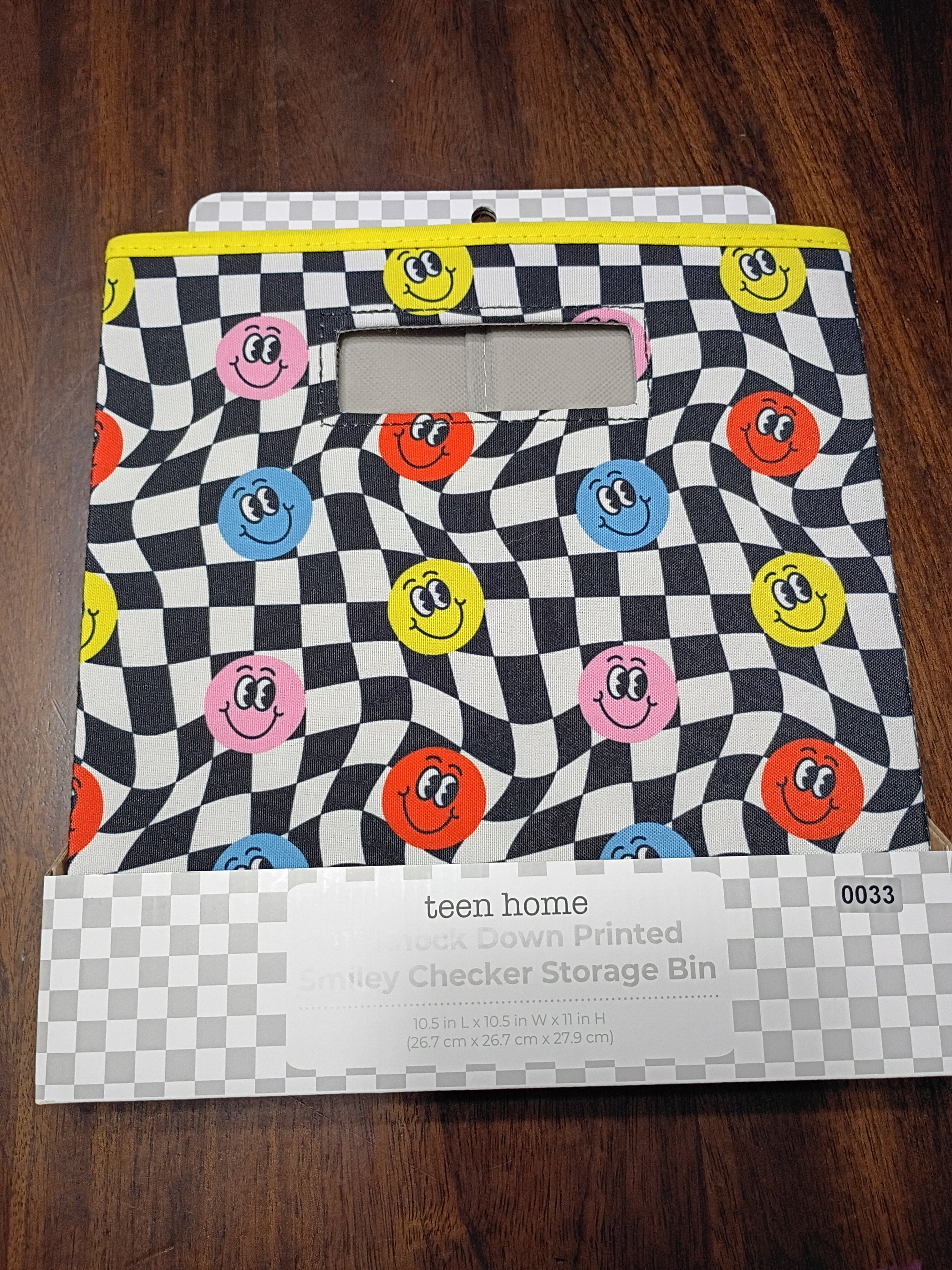 Smiley Checker Storage Bin