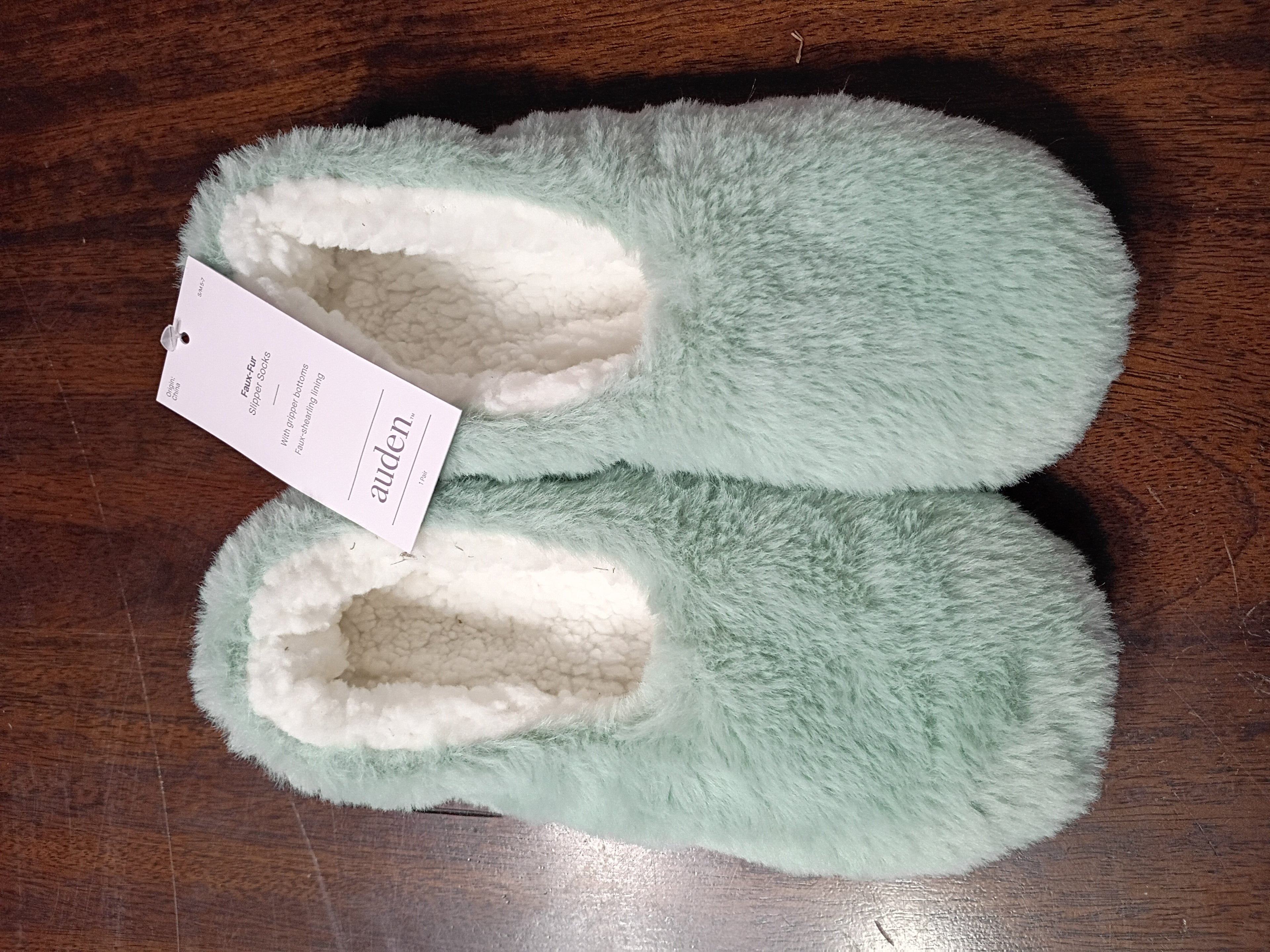 Faux Fur Slipper Socks