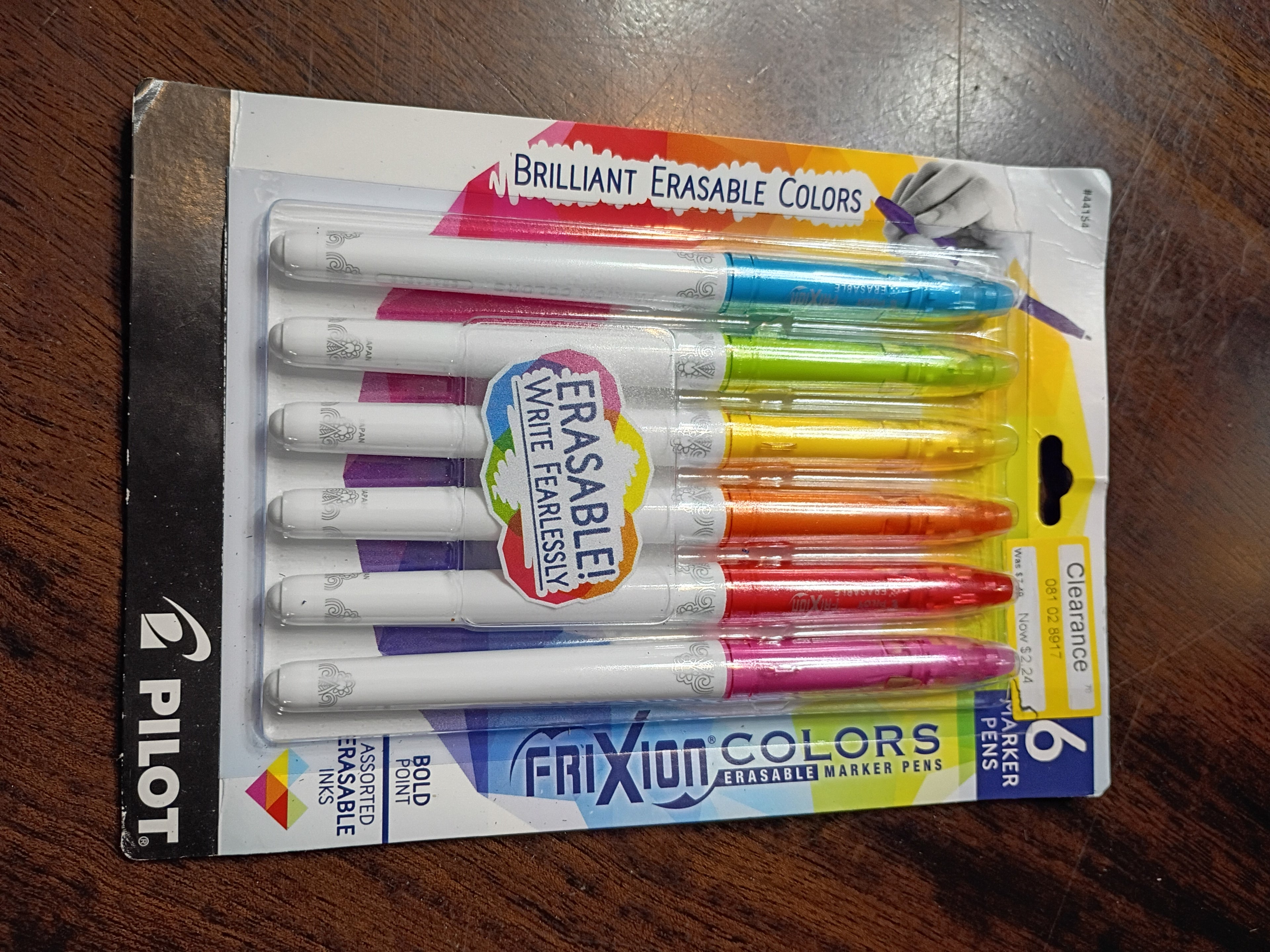 Erasable marker