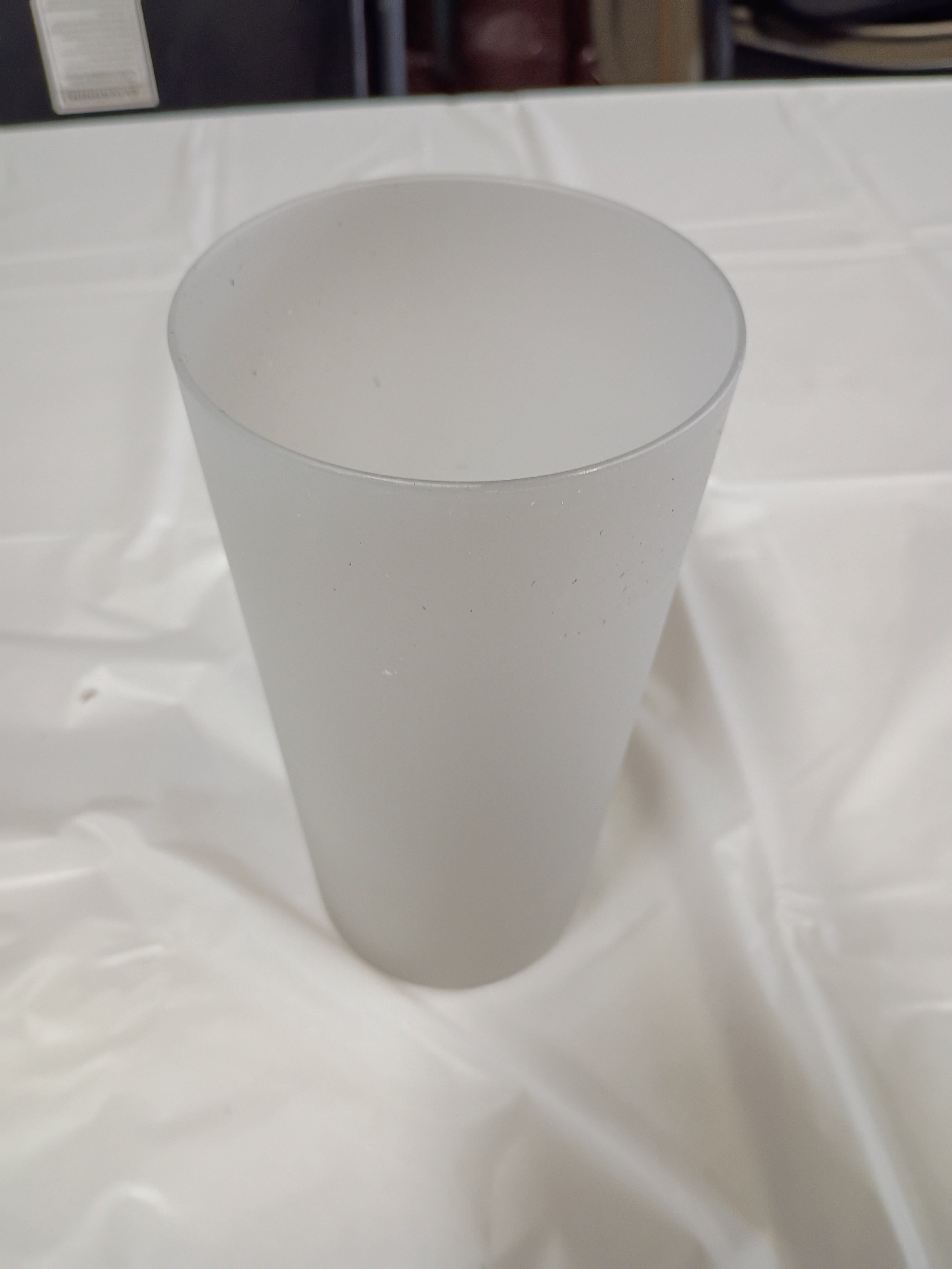 Gray plastic cup